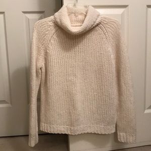 Banana Republic ivory wool blend cowl neck sweater